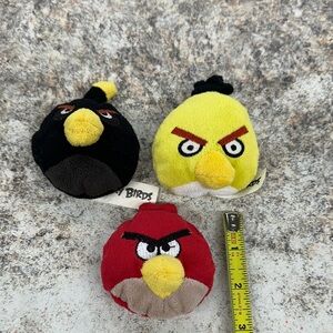 Angry Birds Plush Toy Trio - Red, Black, Yellow…mini